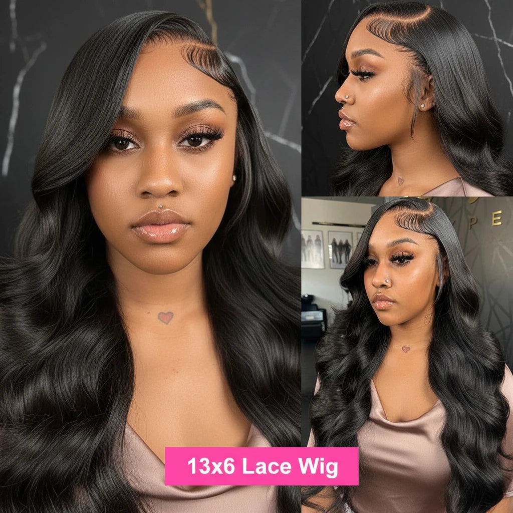 Brazilian Body Wave 13x6 / 360 HD Transparent Lace Front Wig | Pre-Plucked 13x4 Lace Frontal Human Hair Wig for Women by Luxegan