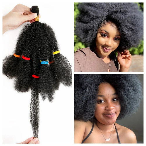 12" Frosted Afro Kinky Bulk Synthetic Hair for Crochet Braids | Short Curly Hair Extensions by Luxegan