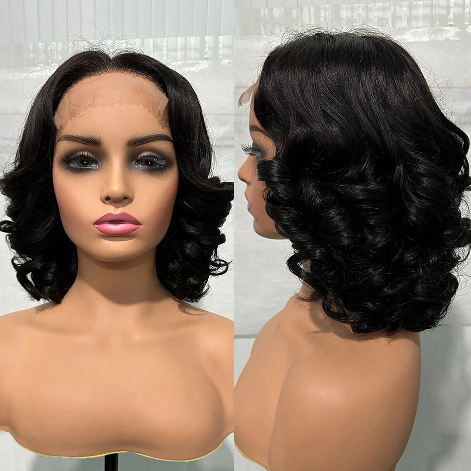 100% Human Hair | Highlight | Vietnamese | Bob | Bouncy | Loose | Curly | HD Lace Closure | Glueless Wigs | Human Hair | Ready To Wear by Luxegan