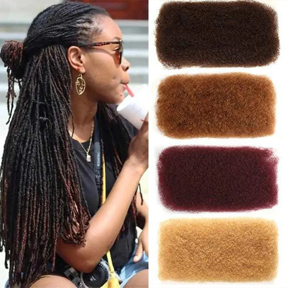 Rebecca Afro Kinky Bulk Human Hair for Braiding | Remy Virgin Brazilian Extensions (Multi-Color) by Luxegan