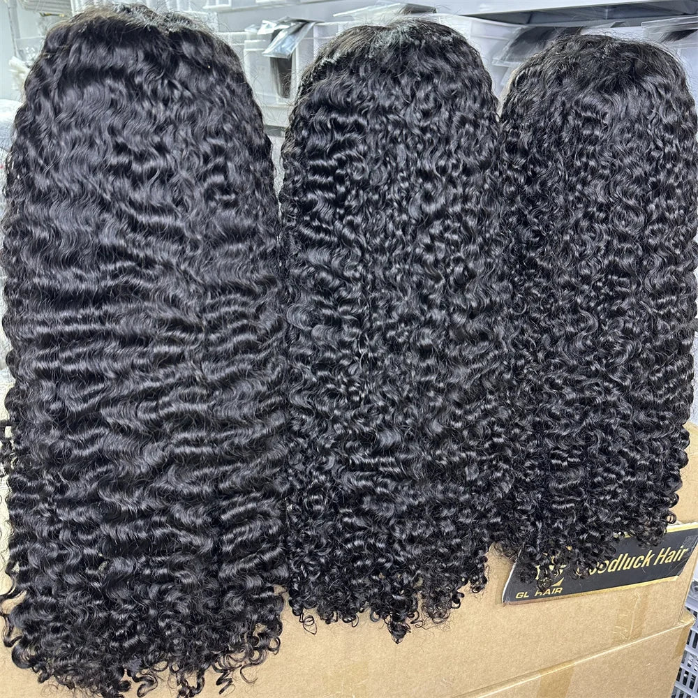250% Density 3C 4A Burmese Curly HD Lace Frontal Wig | Transparent Lace Human Hair by Luxegan