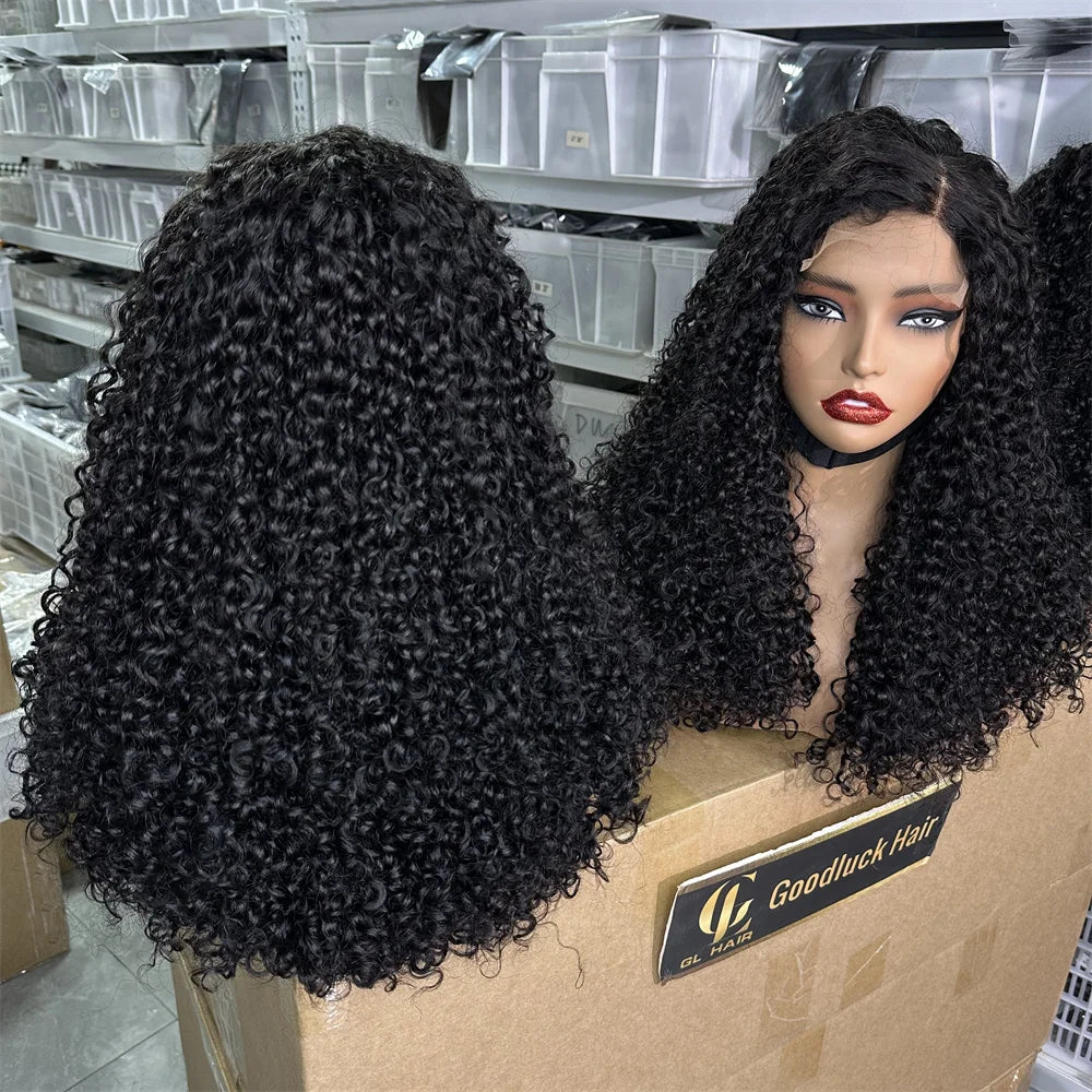 250% Density 3C 4A Burmese Curly HD Lace Frontal Wig | Transparent Lace Human Hair by Luxegan