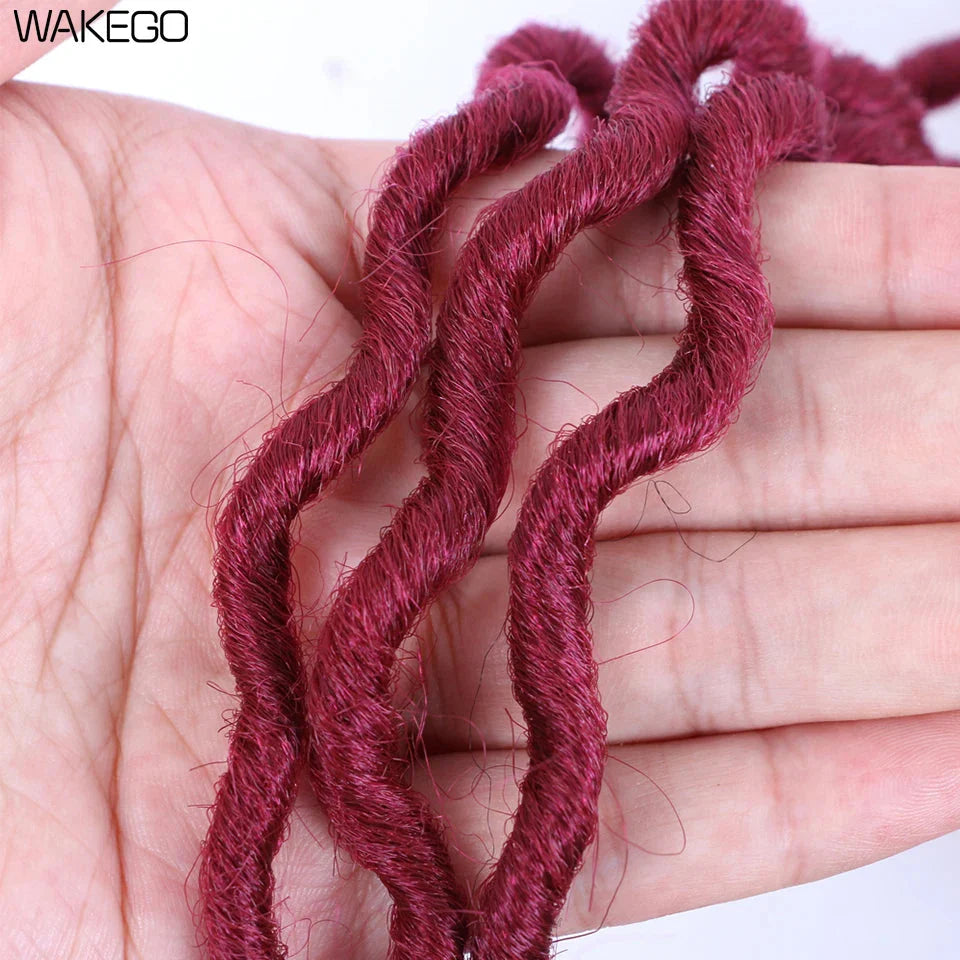 Goddess Faux Locs Crochet Hair | 18" Soft Curly Braids | Ombre Dreadlocks Extensions | 24 Strands/Pack by Luxegan