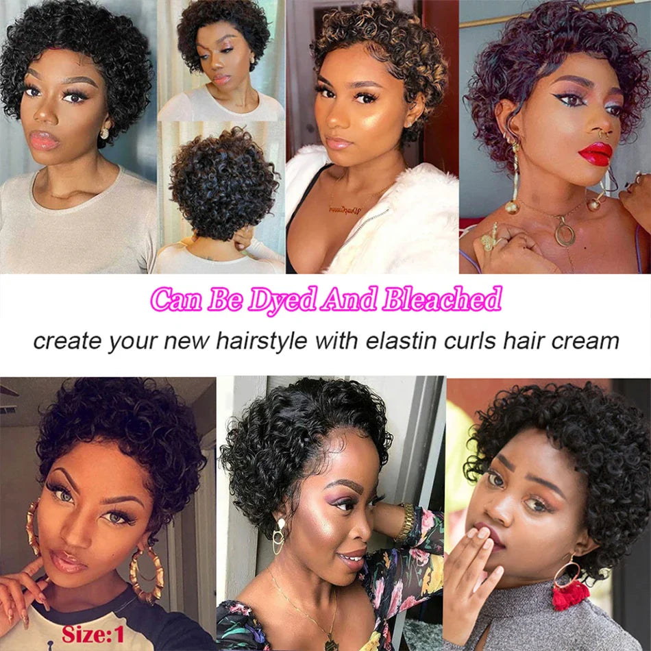 6" Bouncy Curly Indian Remy Hair Bundles | Double Drawn | Natural Black & Brown | Sew-In Extensions by Luxegan