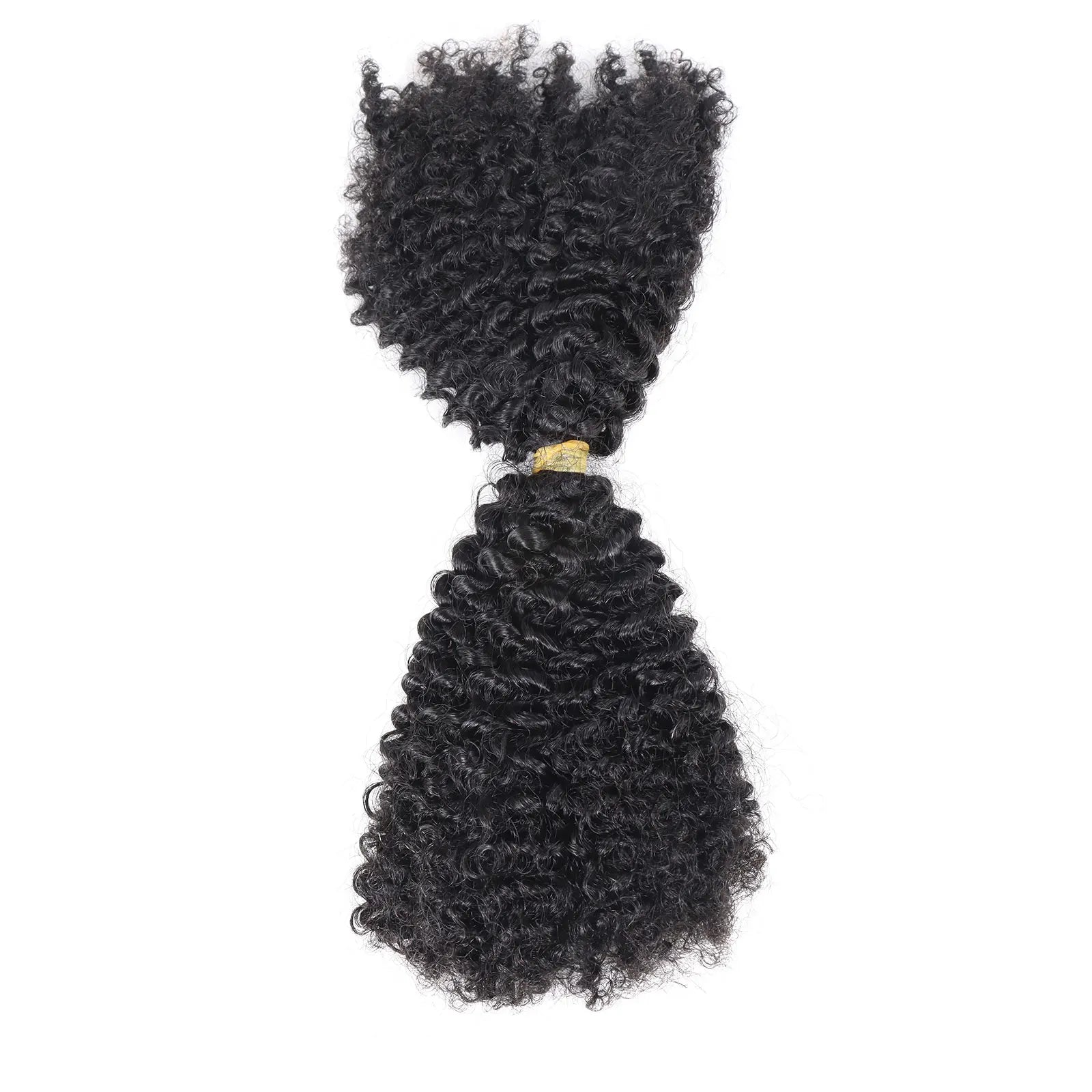 Ombre Honey Blonde Kinky Curly Human Hair Extensions | 50g Peruvian Crochet Bulk Hair (No Weft, Double Drawn) by Luxegan