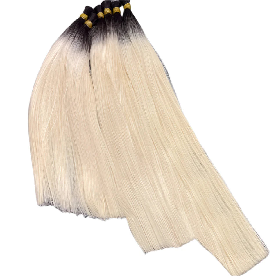 613 Human Hair Bulk | No Weft | Brazilian Remy Hair | Honey Blonde | For Braiding & Extensions by Luxegan