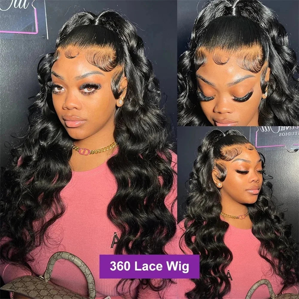Brazilian Body Wave 13x6 / 360 HD Transparent Lace Front Wig | Pre-Plucked 13x4 Lace Frontal Human Hair Wig for Women by Luxegan