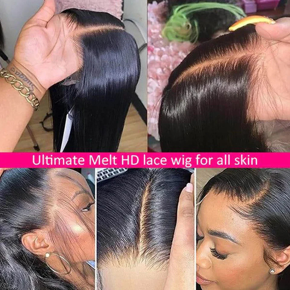 Brazilian Body Wave T-Part Lace Wig | Transparent Human Hair (Glueless, On Sale Clearance) by Luxegan