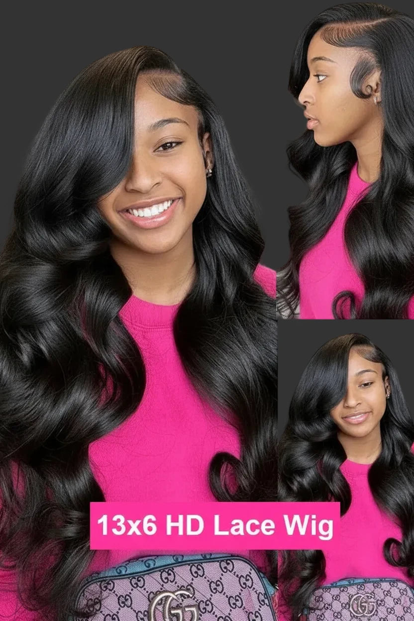 Brazilian Body Wave 13x6 / 360 HD Transparent Lace Front Wig | Pre-Plucked 13x4 Lace Frontal Human Hair Wig for Women by Luxegan