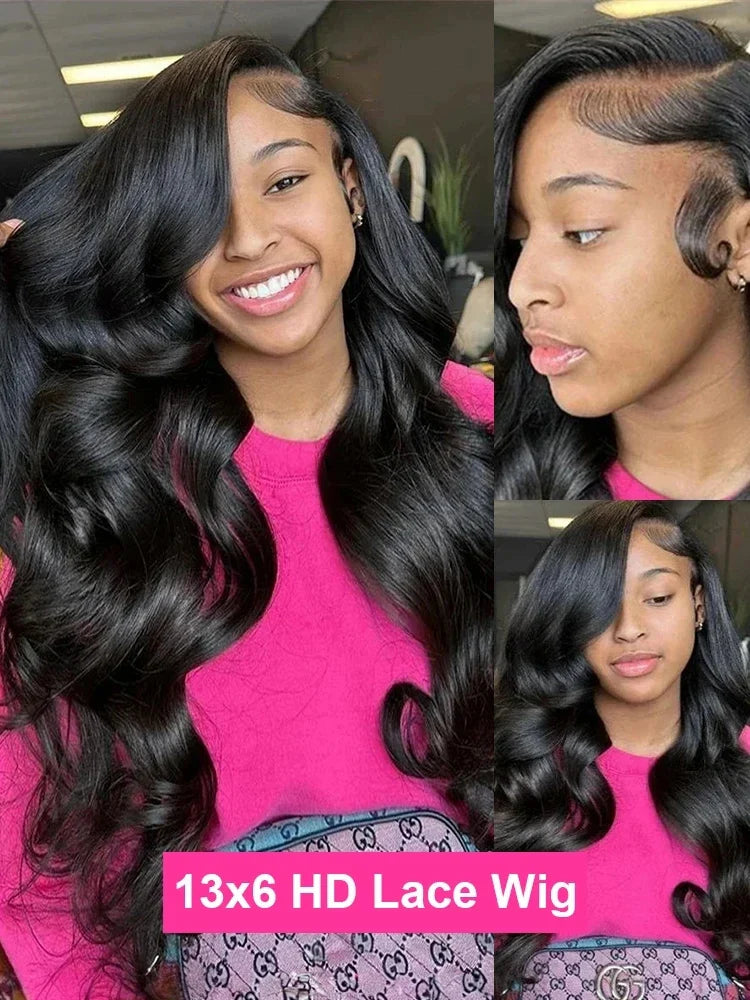 Brazilian Body Wave 13x6 / 360 HD Transparent Lace Front Wig | Pre-Plucked 13x4 Lace Frontal Human Hair Wig for Women by Luxegan