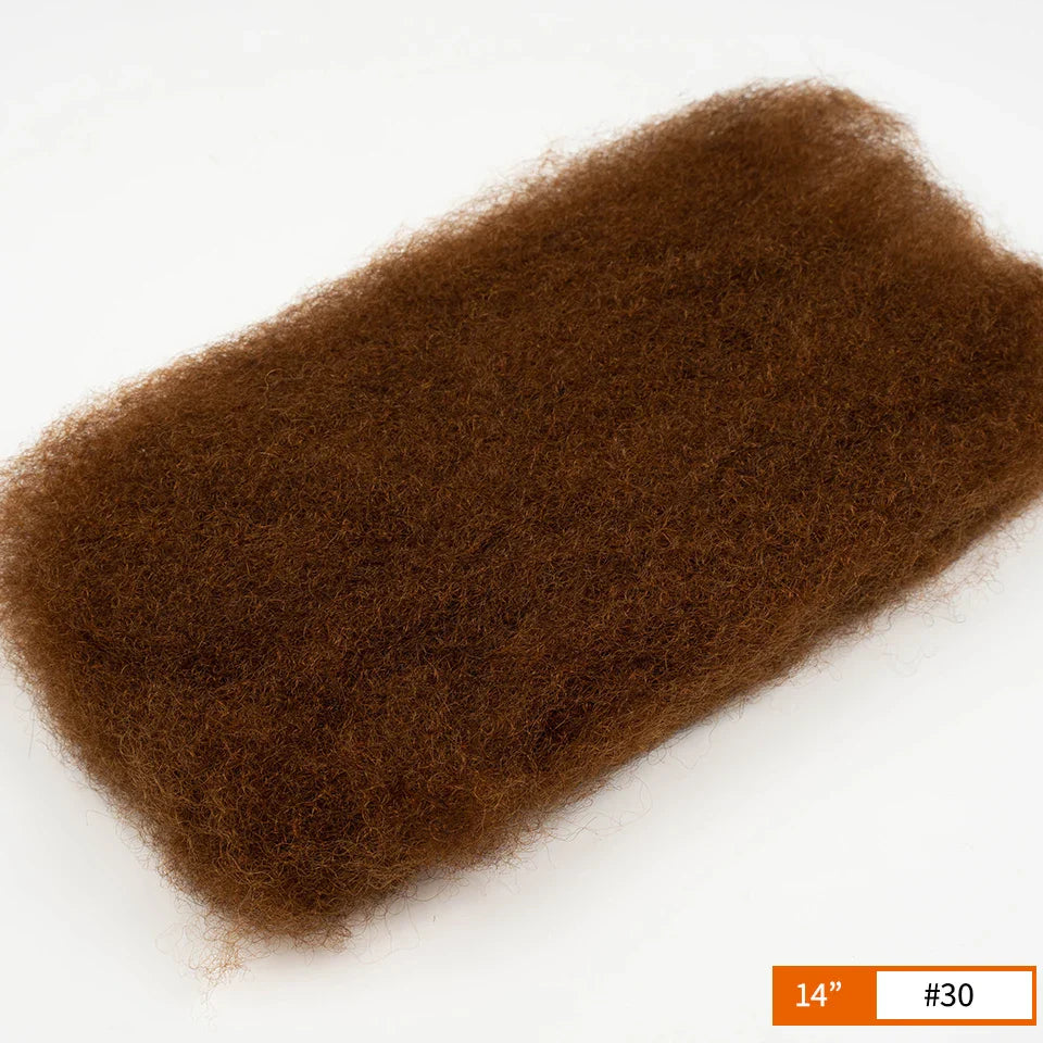 Afro Kinky Bulk Braiding Hair Extensions | 100% Human Hair | Lightweight & Natural Colors | 50g/Pack by Luxegan