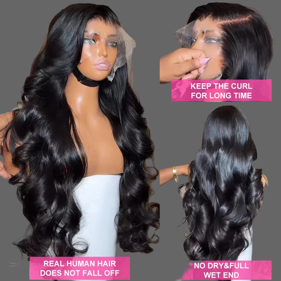 Brazilian Body Wave 13x6 / 360 HD Transparent Lace Front Wig | Pre-Plucked 13x4 Lace Frontal Human Hair Wig for Women by Luxegan