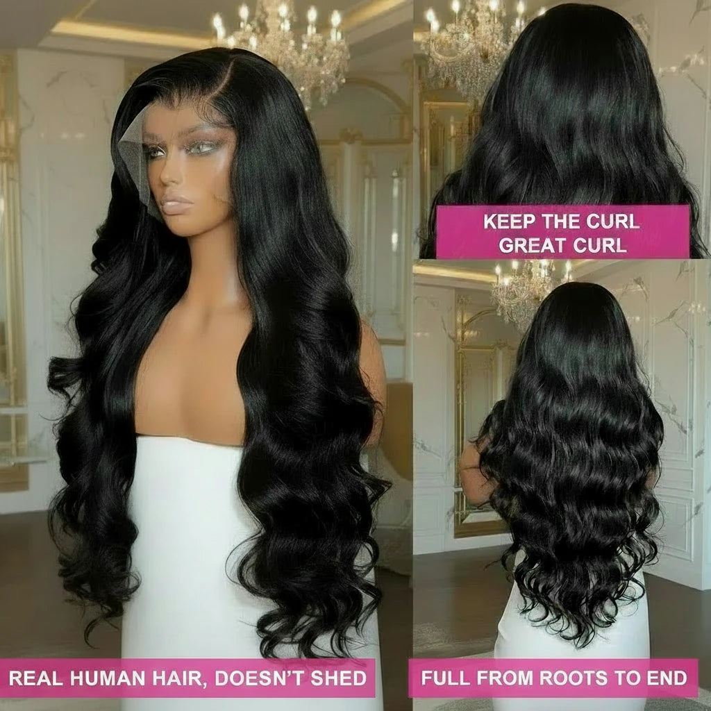 Brazilian Body Wave 13x6 / 360 HD Transparent Lace Front Wig | Pre-Plucked 13x4 Lace Frontal Human Hair Wig for Women by Luxegan