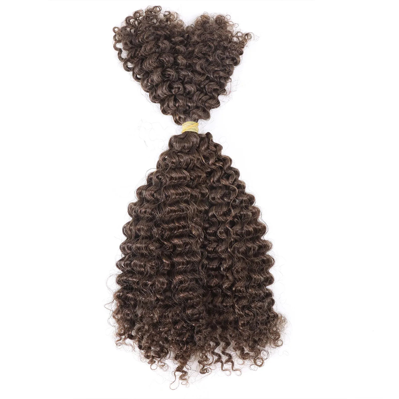 Ombre Honey Blonde Kinky Curly Human Hair Extensions | 50g Peruvian Crochet Bulk Hair (No Weft, Double Drawn) by Luxegan