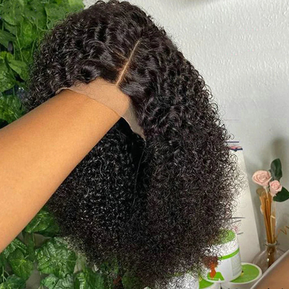 12A Kinky Curly Bob Wig | Glueless 13x4 Lace Frontal Wig | Brazilian Remy Hair by Luxegan