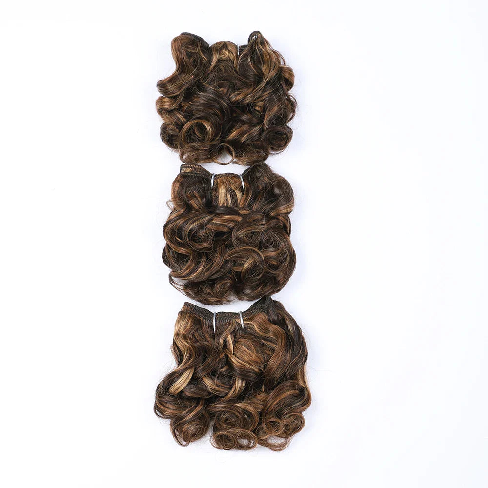 Brazilian Jerry Curly Human Hair Bundles | Natural Romance Curl Remy Weave (100g) by Luxegan