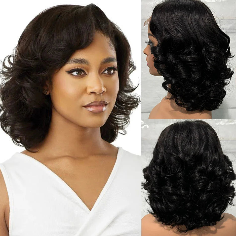 100% Human Hair | Highlight | Vietnamese | Bob | Bouncy | Loose | Curly | HD Lace Closure | Glueless Wigs | Human Hair | Ready To Wear by Luxegan