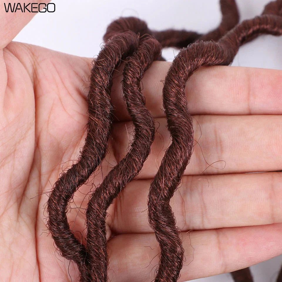 Goddess Faux Locs Crochet Hair | 18" Soft Curly Braids | Ombre Dreadlocks Extensions | 24 Strands/Pack by Luxegan