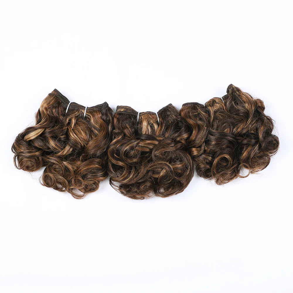 Brazilian Jerry Curly Human Hair Bundles | Natural Romance Curl Remy Weave (100g) by Luxegan