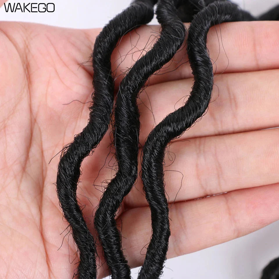 Goddess Faux Locs Crochet Hair | 18" Soft Curly Braids | Ombre Dreadlocks Extensions | 24 Strands/Pack by Luxegan