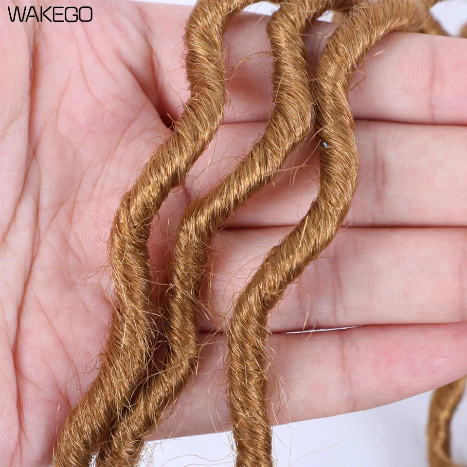Goddess Faux Locs Crochet Hair | 18" Soft Curly Braids | Ombre Dreadlocks Extensions | 24 Strands/Pack by Luxegan