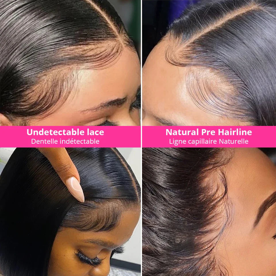180% Density 13x4 Bone Straight Bob Wig | Brazilian Remy Hair | Transparent Lace Frontal Wig by Luxegan