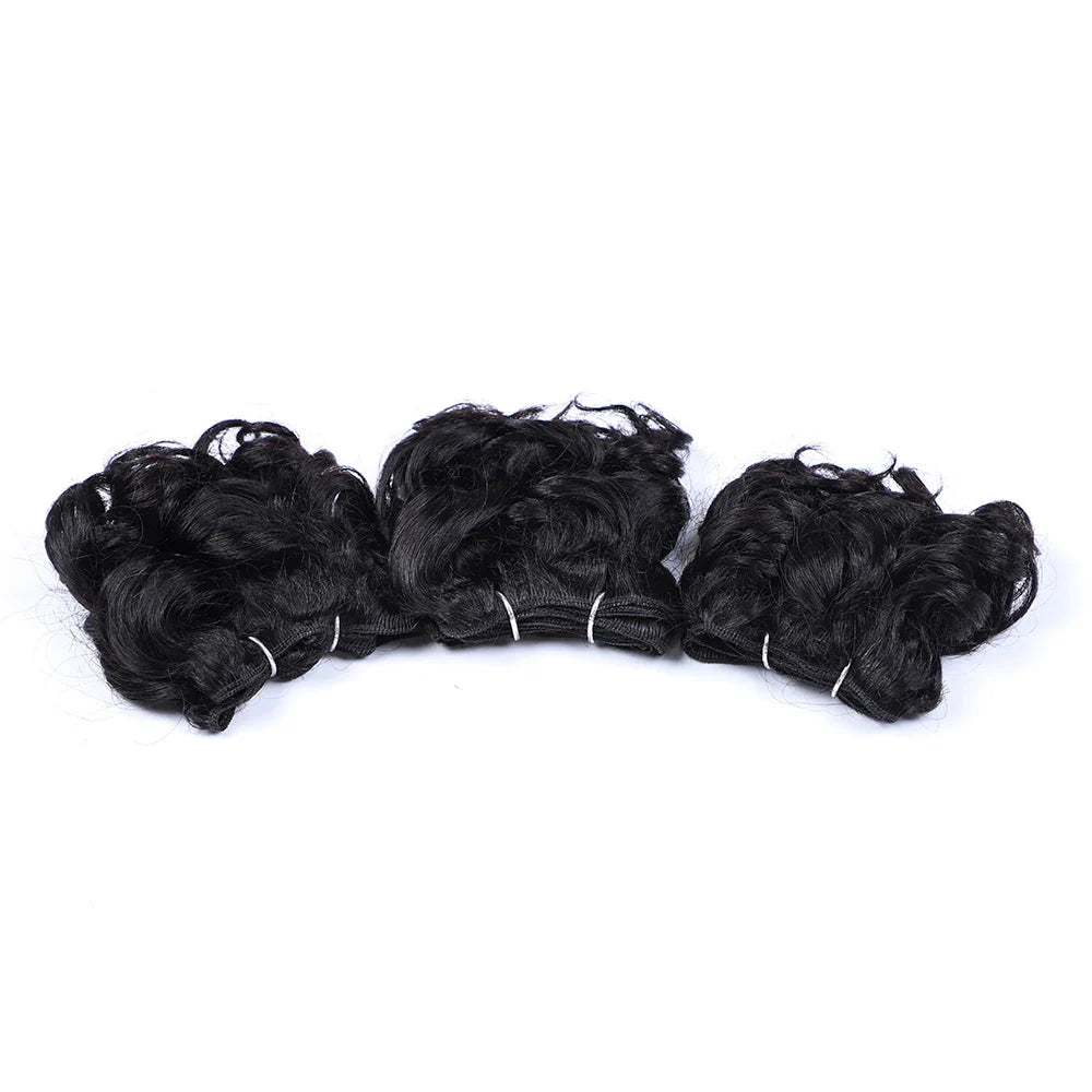 Brazilian Jerry Curly Human Hair Bundles | Natural Romance Curl Remy Weave (100g) by Luxegan