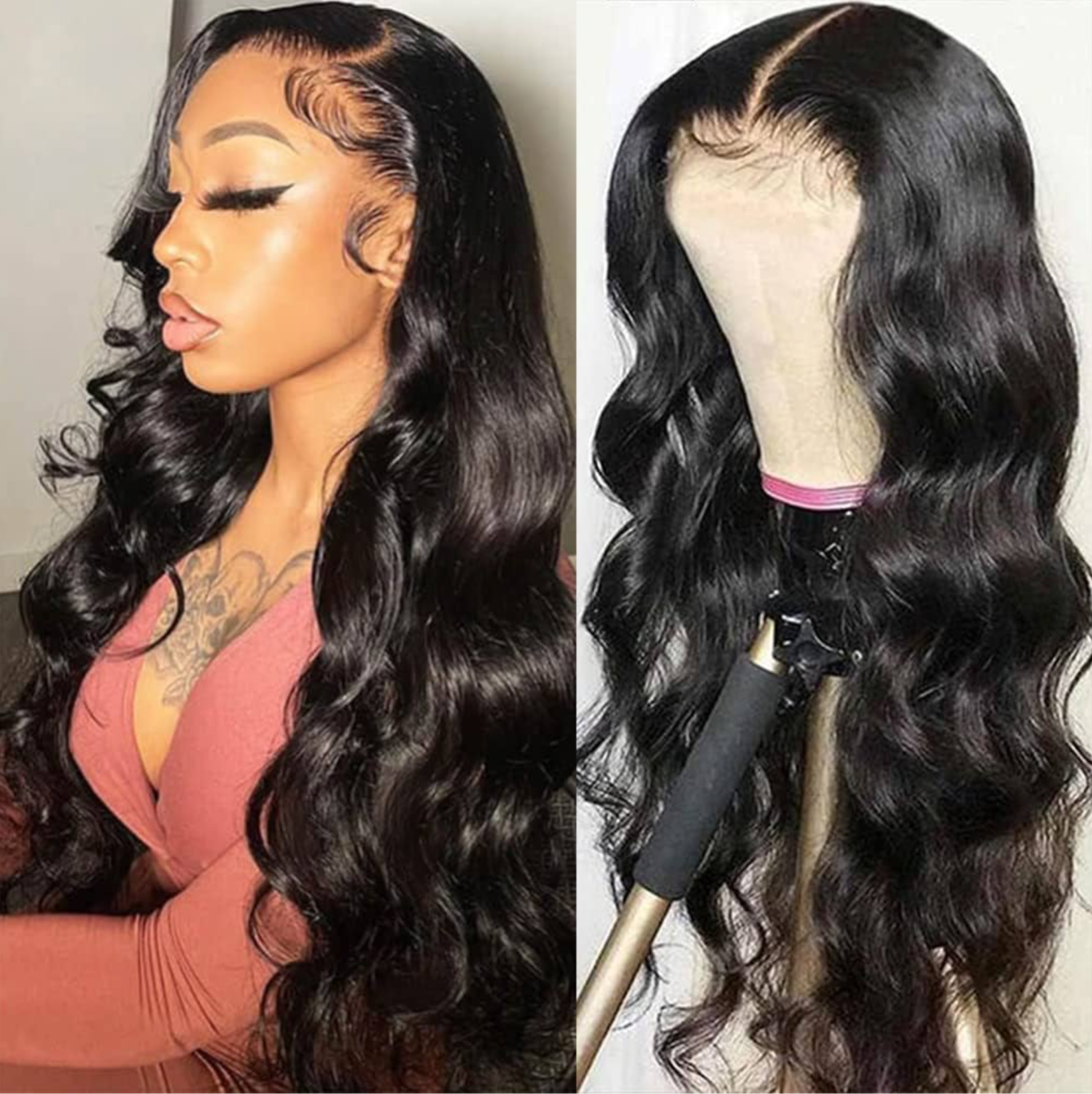 180% Density HD Lace Front Body Wave Wig | Pre-Plucked | Brazilian Remy Hair | Glueless by Luxegan