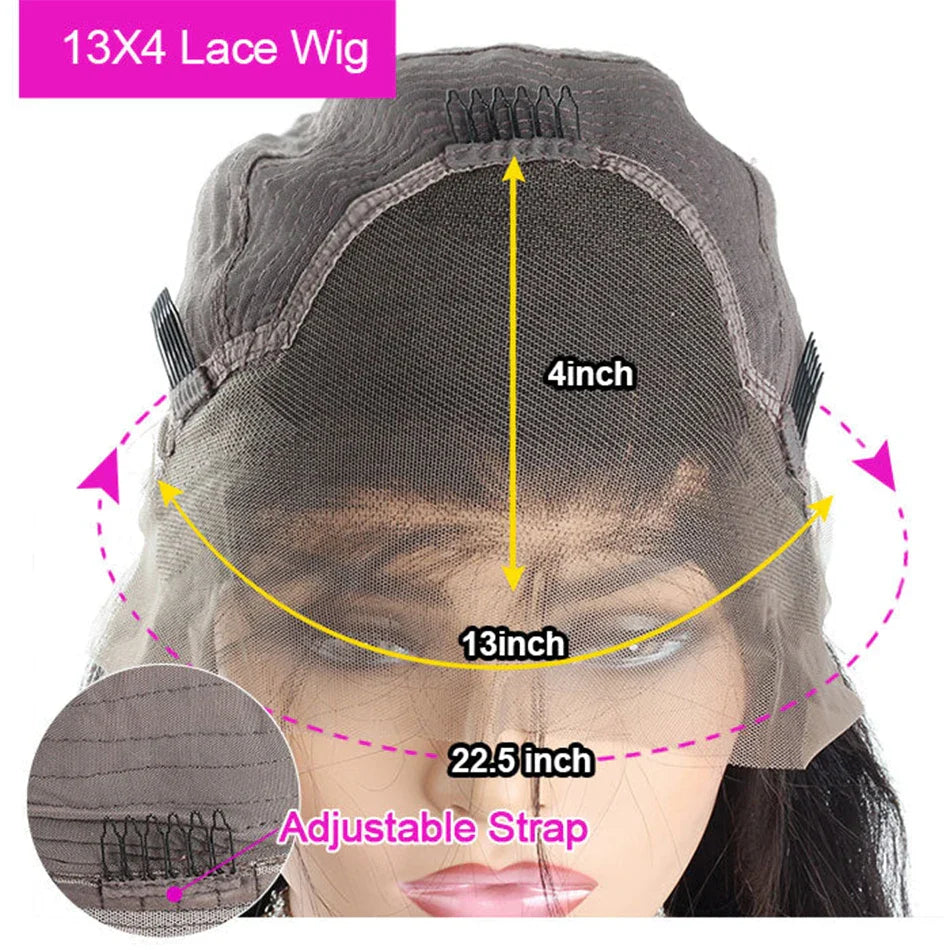 180% Density 13x4 Bone Straight Bob Wig | Brazilian Remy Hair | Transparent Lace Frontal Wig by Luxegan