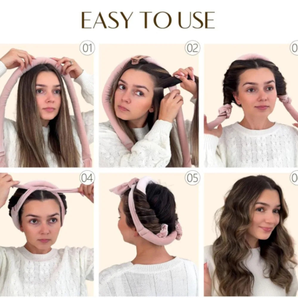 Heatless Curling Rod Headband | No Heat Hair Curler for Soft Overnight Curls by Game On Interactive LLC (OnlyTenBucks.com)
