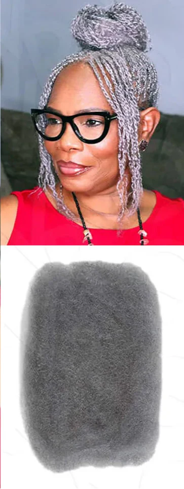 Rebecca Afro Kinky Bulk Human Hair for Braiding | Remy Virgin Brazilian Extensions (Multi-Color) by Luxegan