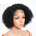 Ombre Honey 4/27 Afro Kinky Curly Bob Wig | Short Human Hair Lace Wig with Baby Hair by Luxegan