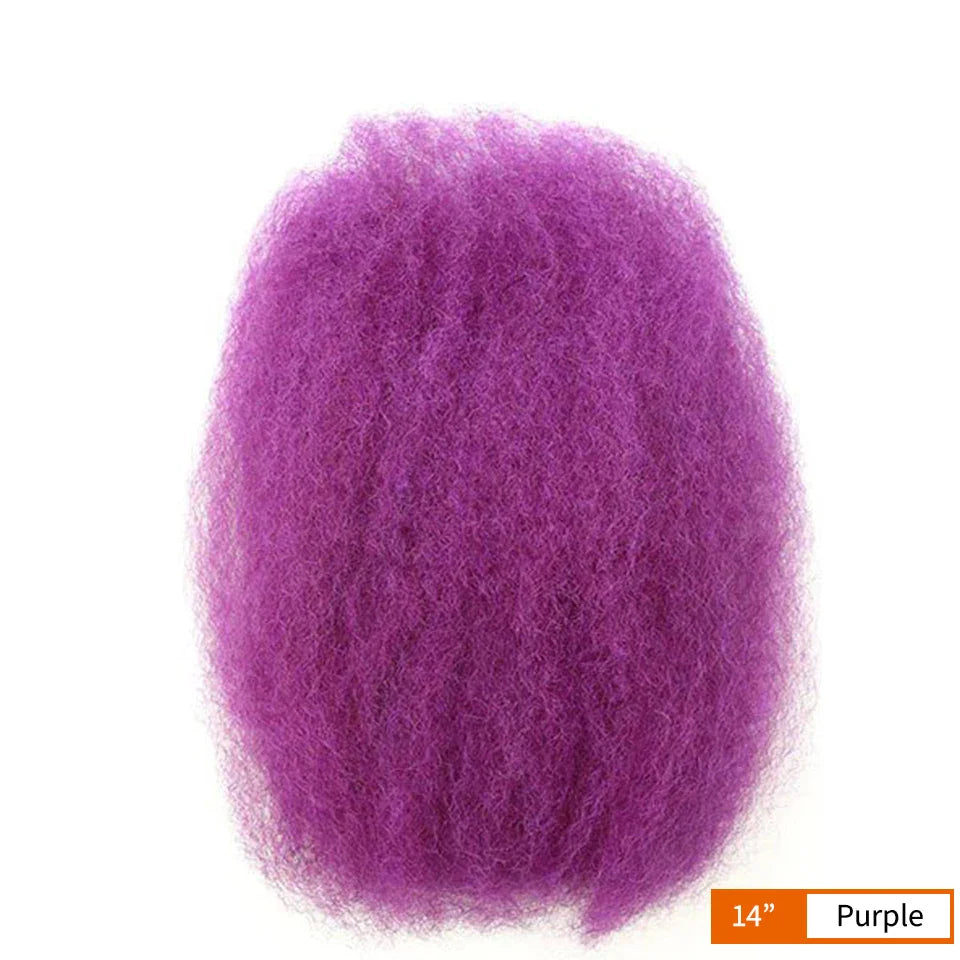 Rebecca Afro Kinky Bulk Human Hair for Braiding | Remy Virgin Brazilian Extensions (Multi-Color) by Luxegan