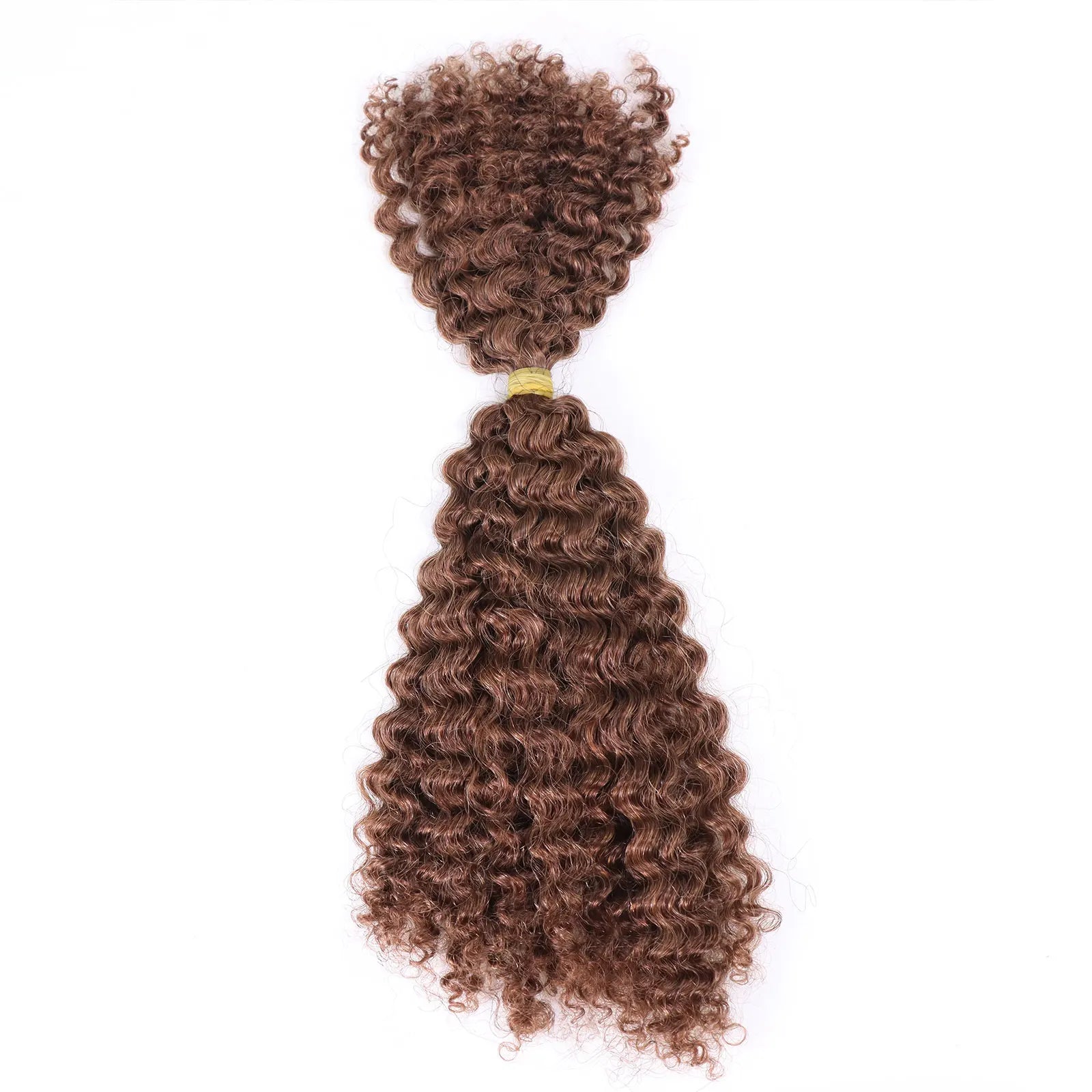 Ombre Honey Blonde Kinky Curly Human Hair Extensions | 50g Peruvian Crochet Bulk Hair (No Weft, Double Drawn) by Luxegan