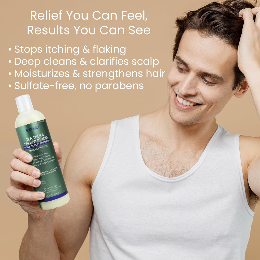 Tea Tree Itchy Scalp Shampoo – Dandruff & Itch Relief | TriDerma by TriDerma MD