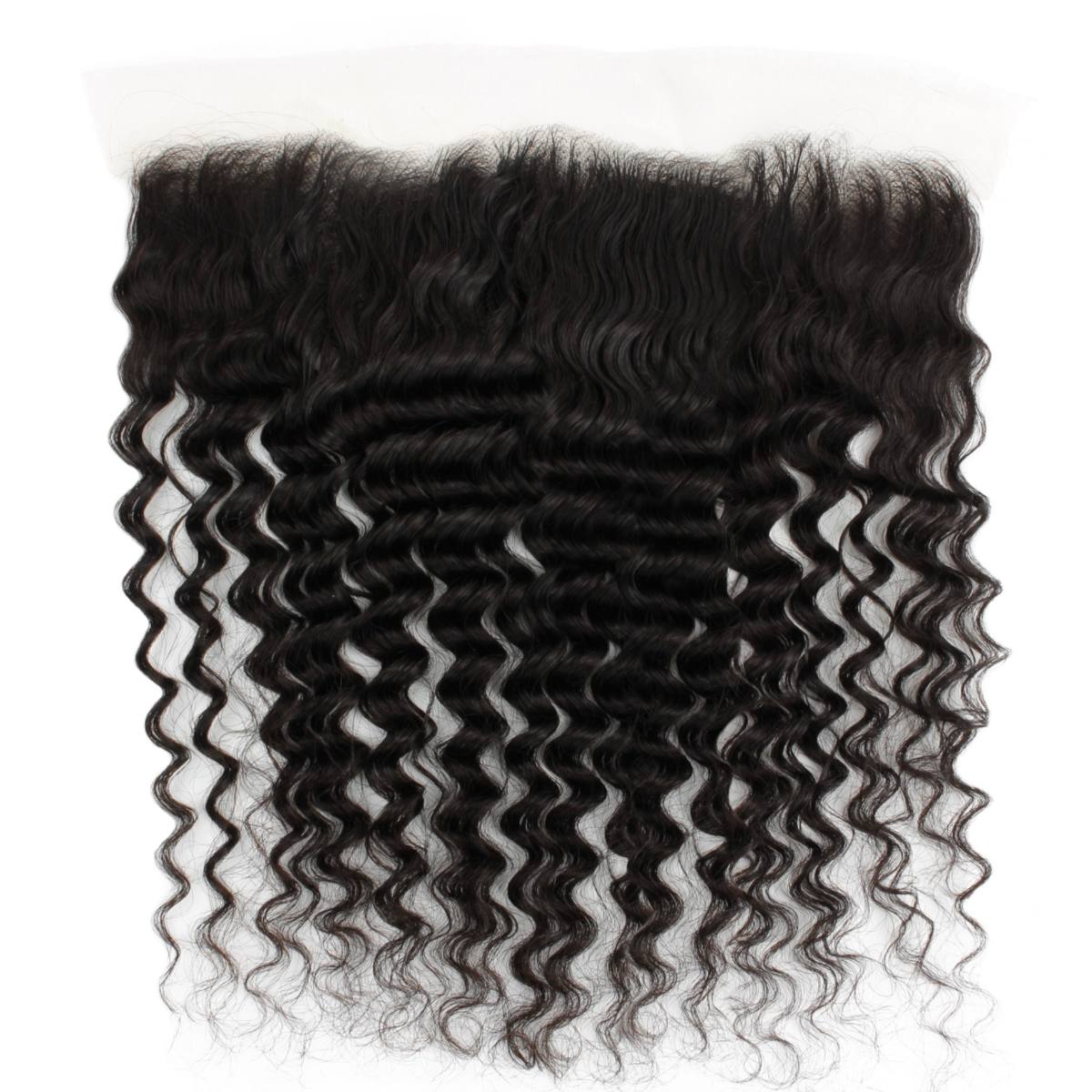 Deep Wave 13x4 Transparent Lace Human Hair Frontal by Private Label