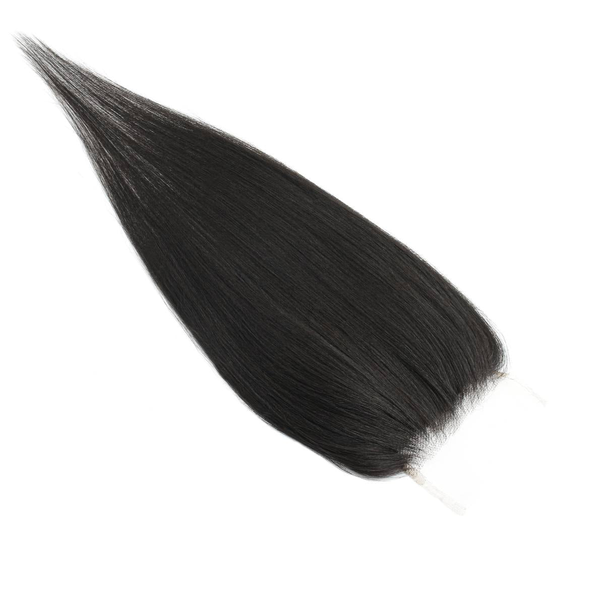 Yaki Straight 4x4 Transparent Lace Human Hair Closure by Private Label