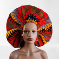Duma Mbili XL Silk Lined African Print Bonnet by Duma Mbili LLC