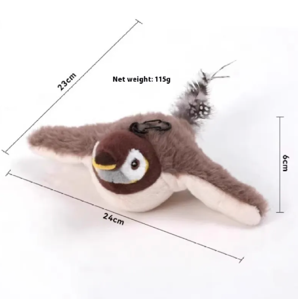 Plush Bird Pet Toy by Ovriluxe Enterprises llc