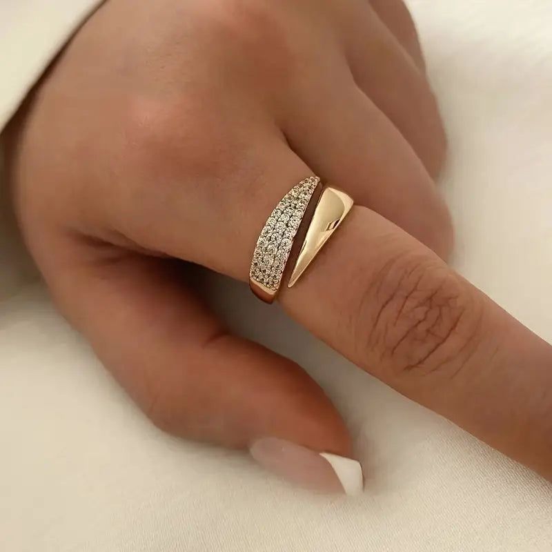 Elegant Adjustable Sparkle Ring by Ovriluxe Enterprises llc