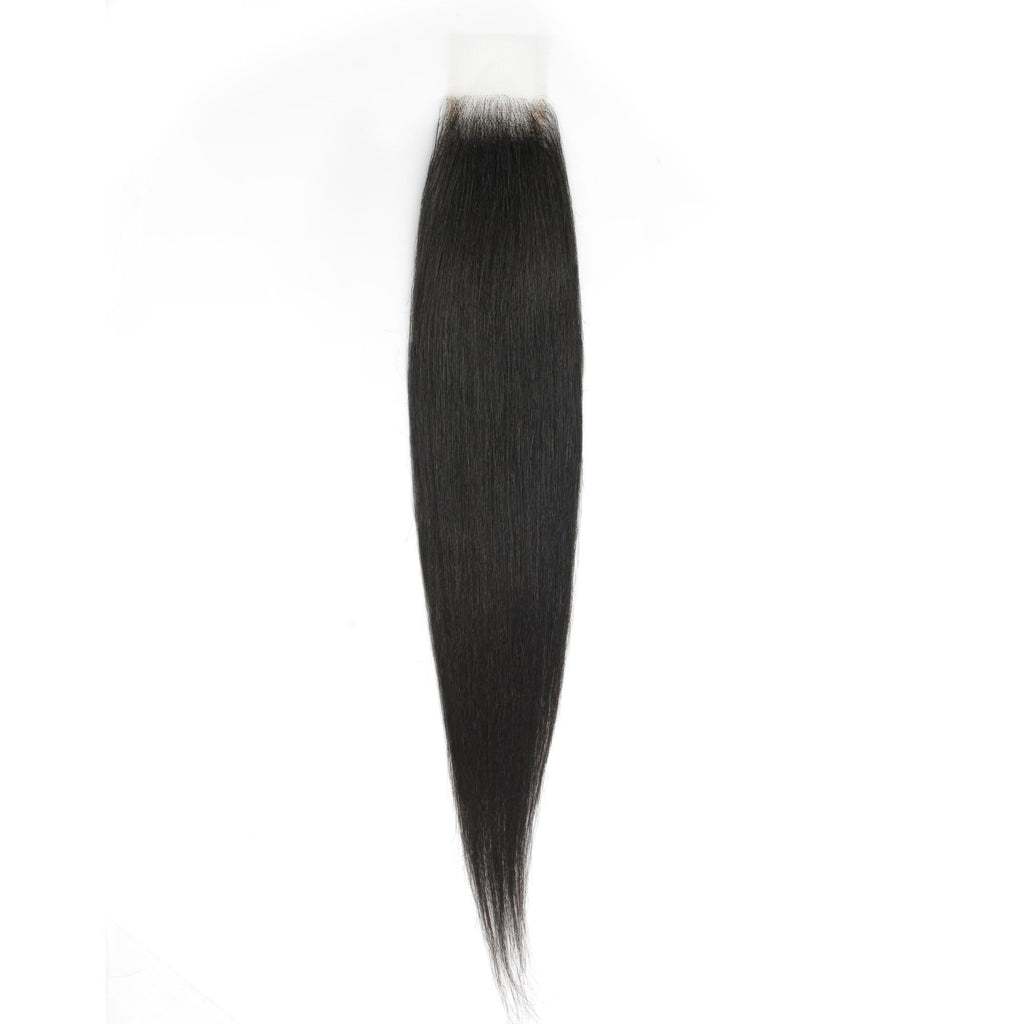 Yaki Straight 2x6 Transparent Lace Human Hair Closure by Private Label