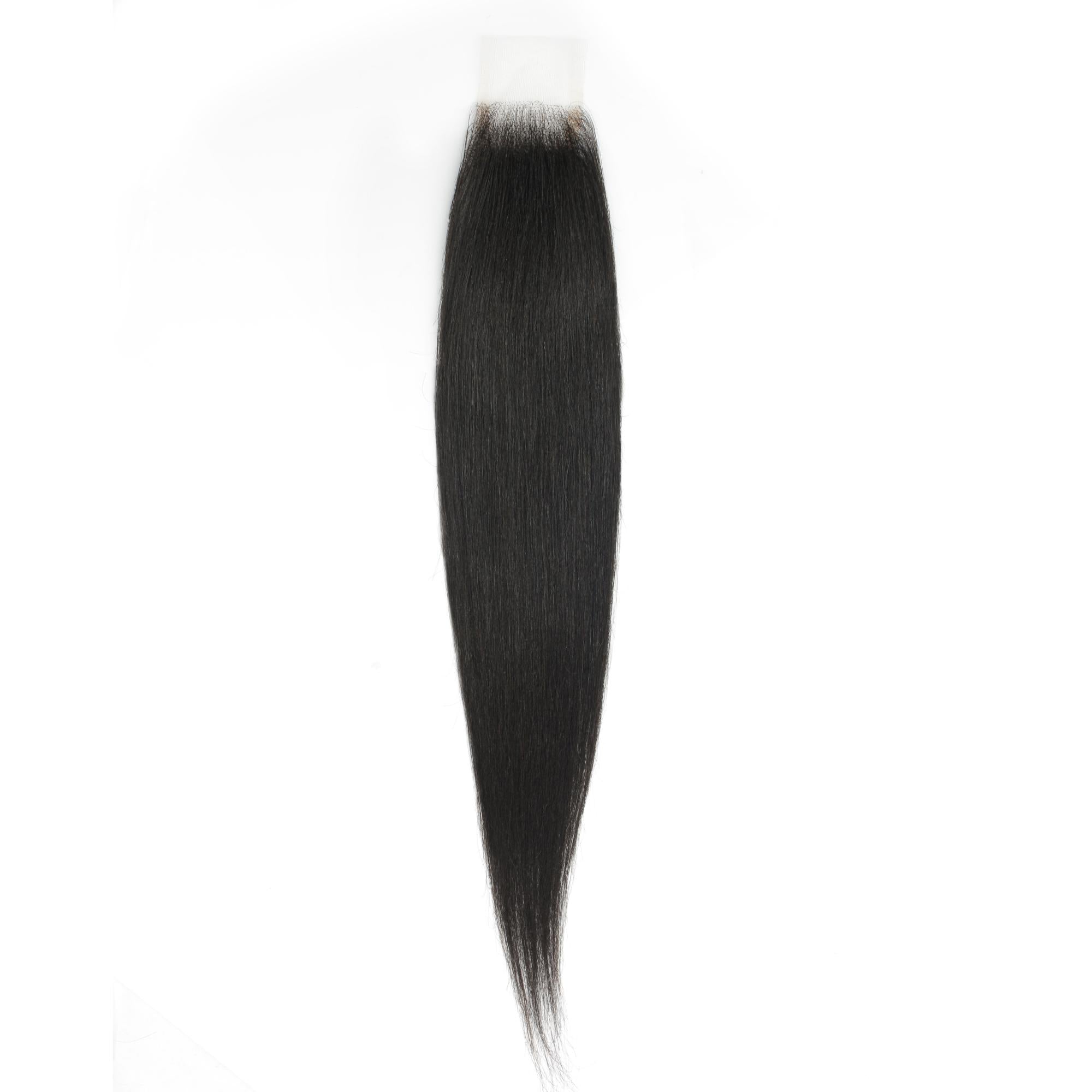 Yaki Straight 2x6 Transparent Lace Human Hair Closure by Private Label