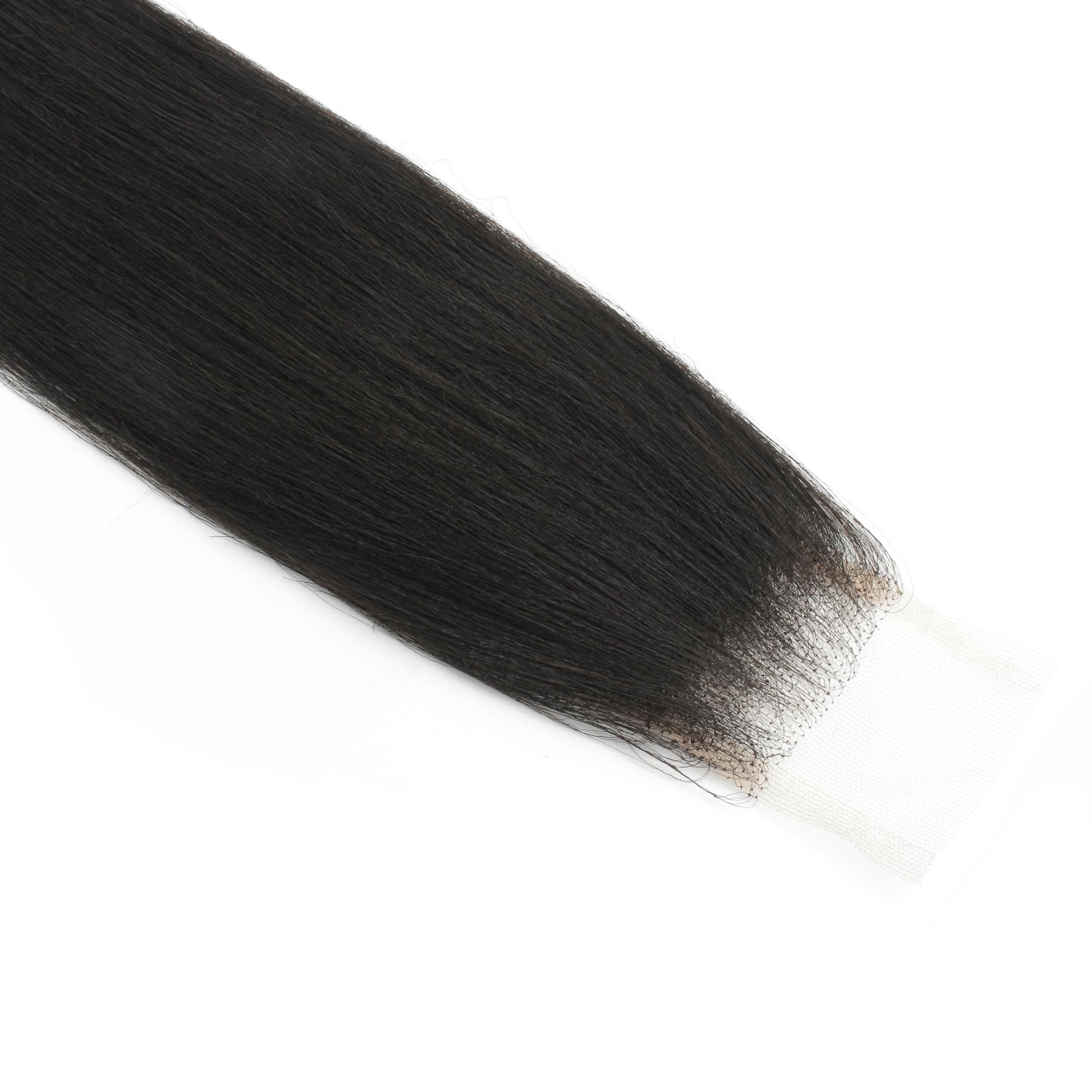 Yaki Straight 2x6 Transparent Lace Human Hair Closure by Private Label
