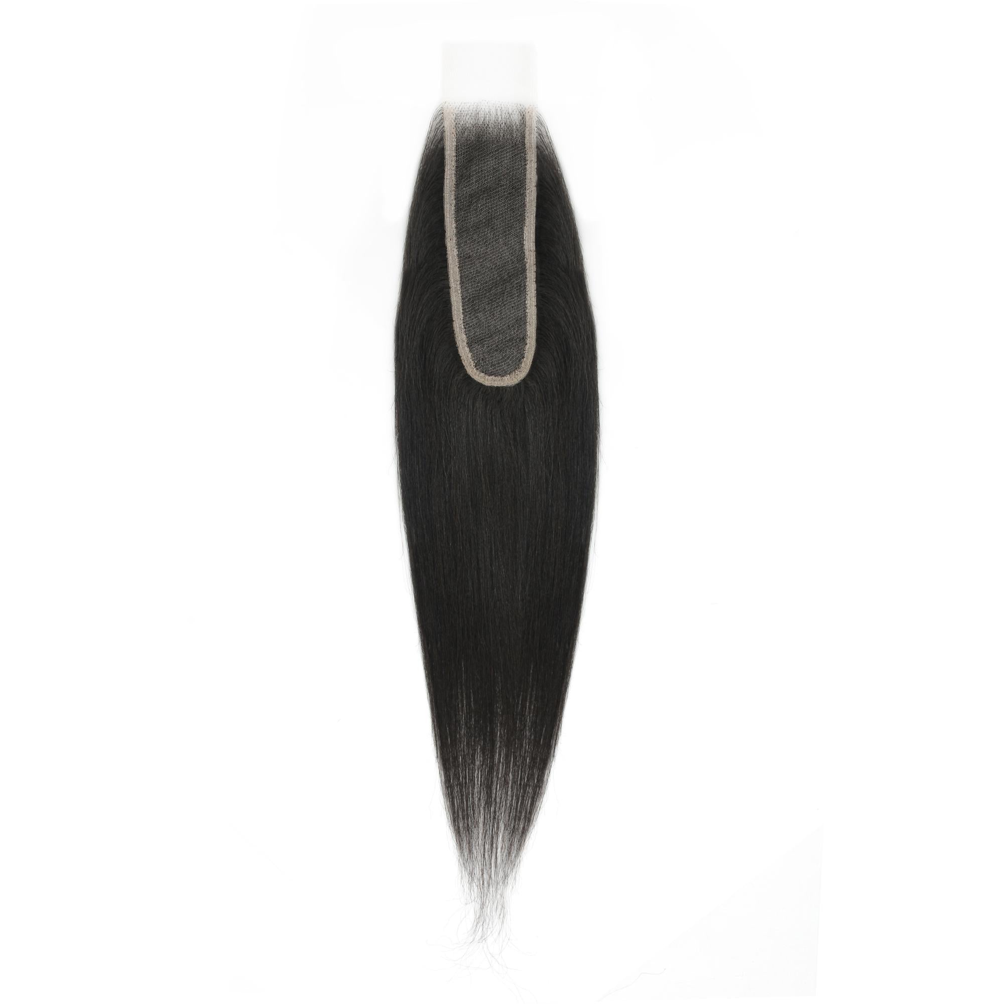 Yaki Straight 2x6 Transparent Lace Human Hair Closure by Private Label