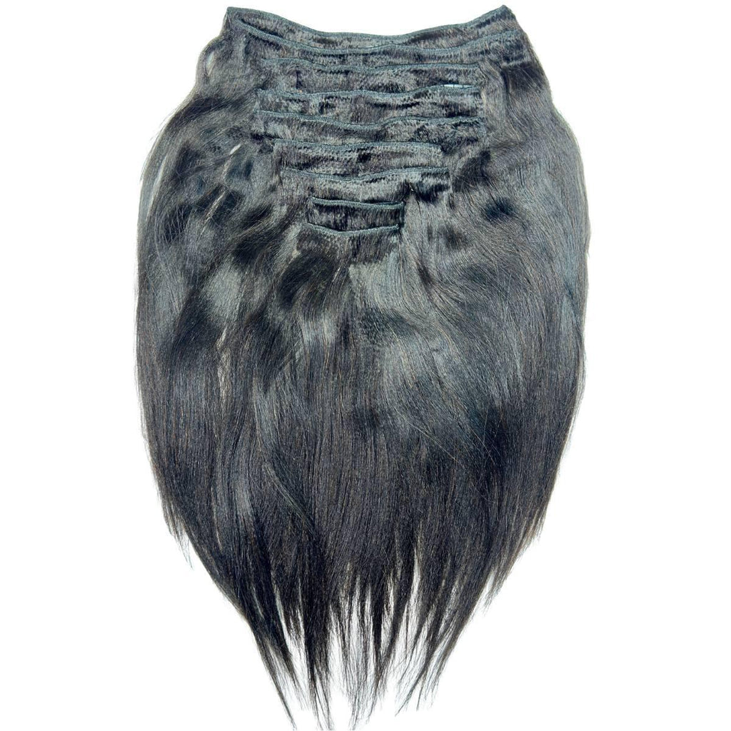 Yaki Straight Clip-In 100% Human Hair Extensions by Private Label