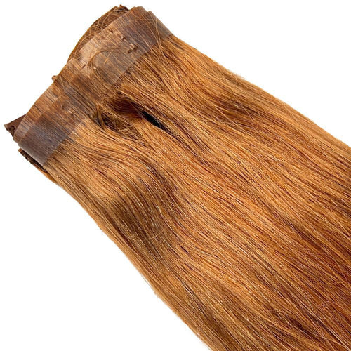 Auburn Seamless Clip-In 100% Human Hair Extensions by Private Label