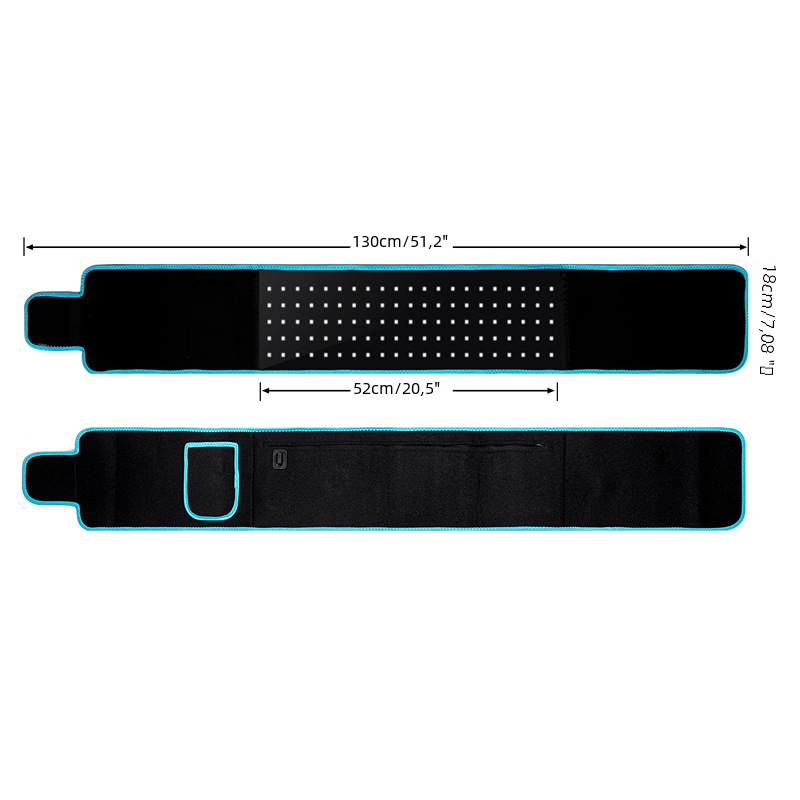 Long Wave Red Light Therapy Heating Waist Belt by Ovriluxe Enterprises llc