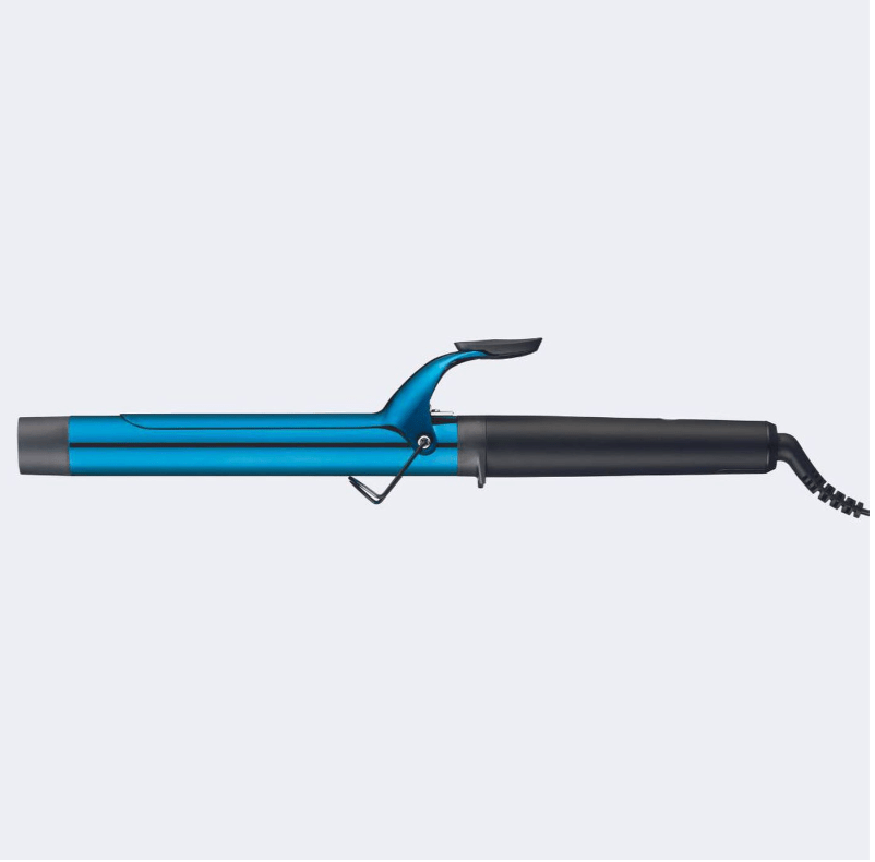 BaBylissPRO Nano Titanium 1.25" Extended Barrel Curling Iron (Black & Blue) by VIP Extensions