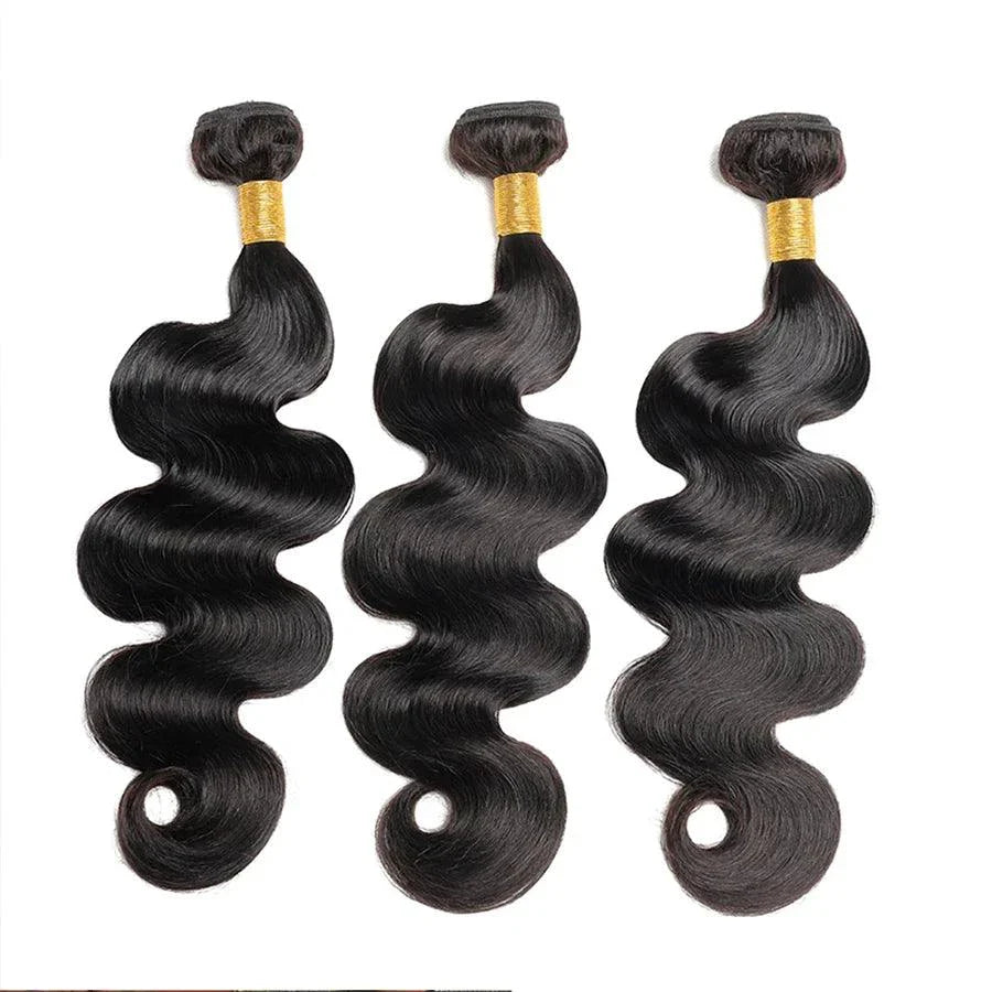 Brazilian Body Wave Hair Bundles - 100% Human Hair Extensions 3 PCS by MANDOTOS