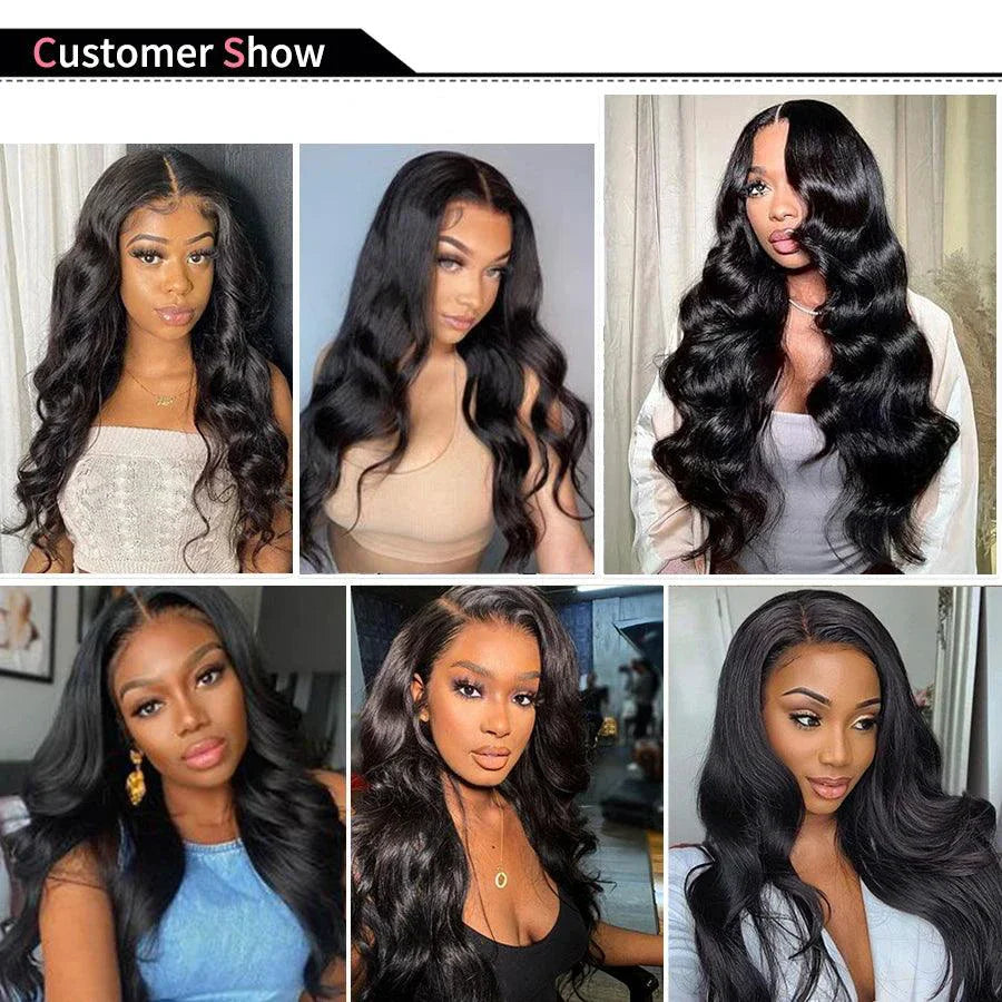 Brazilian Body Wave Hair Bundles - 100% Human Hair Extensions 3 PCS by MANDOTOS